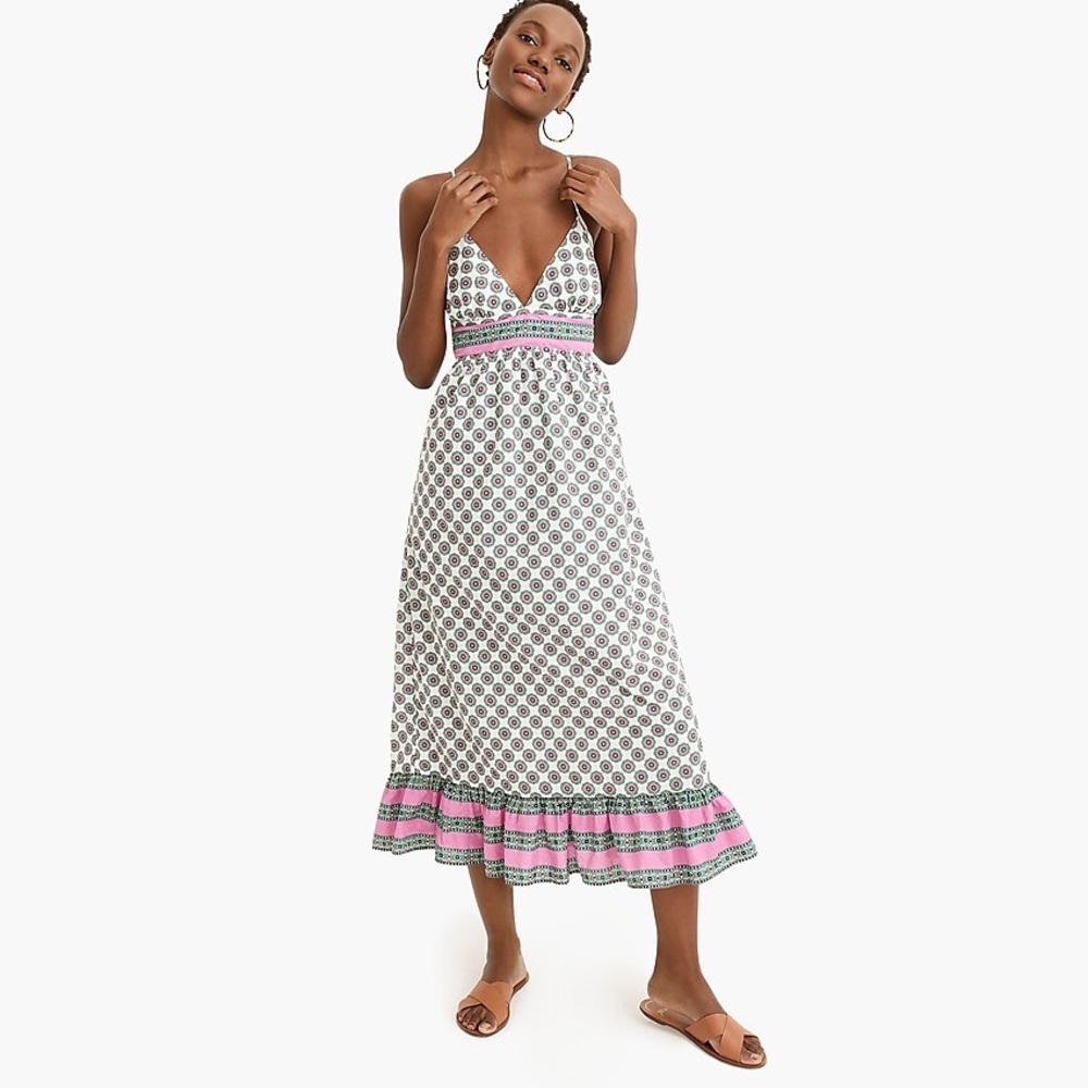 NWT J. Crew Strappy Midi Dress